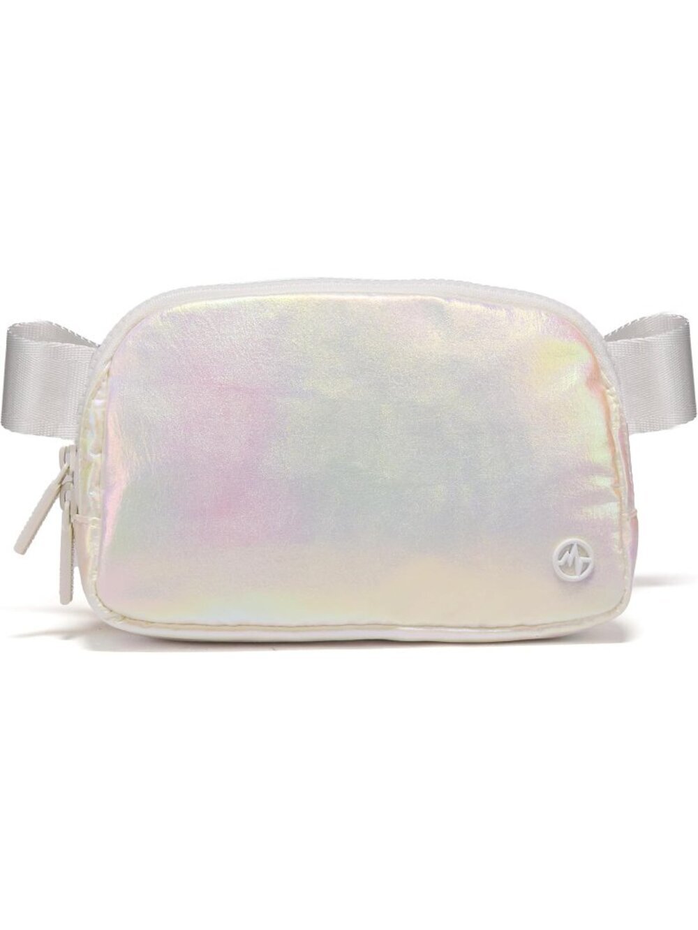 Womens Iridescent Water Repellent Waist Pack Crossbody Bag with Adjustable Strap